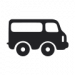 Black icon of a bus vehicle