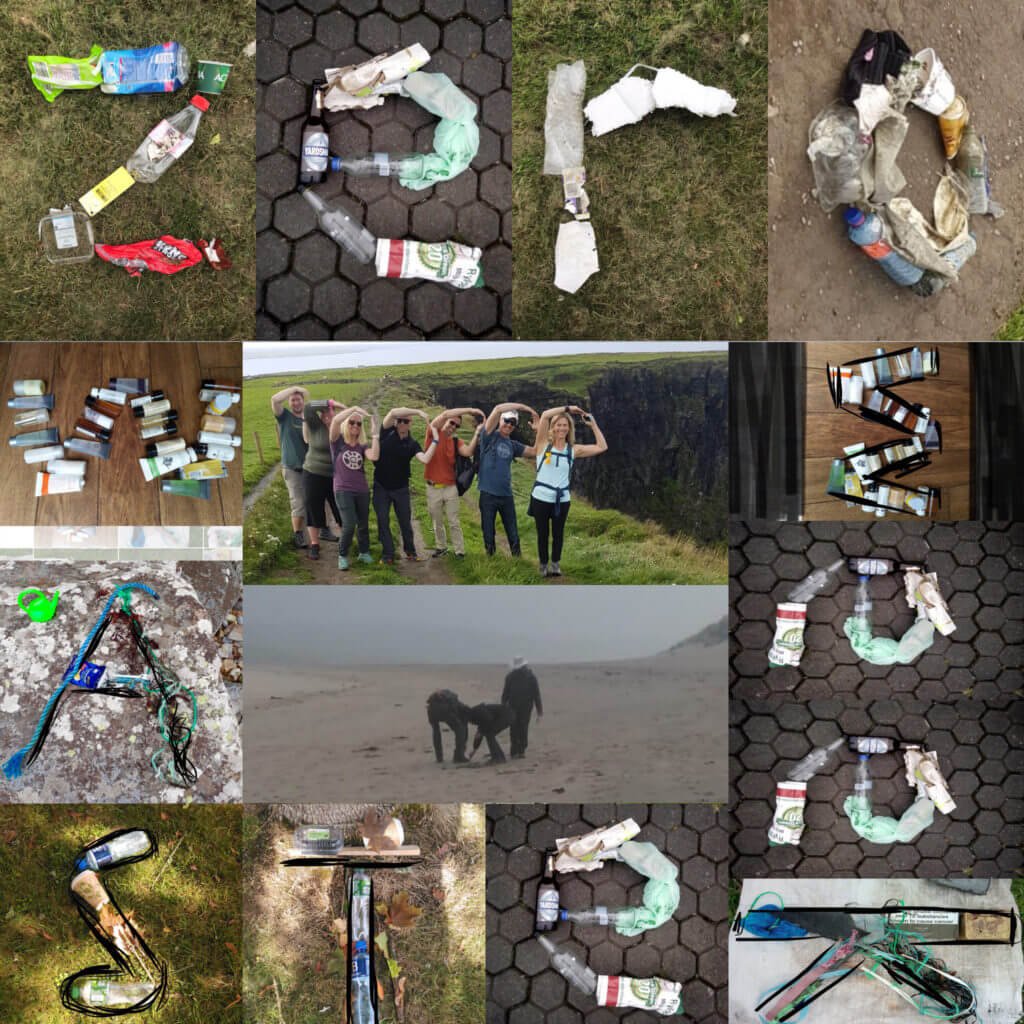 Litter picking for Zero Waste Week and Vagabond Small Group Tours of Ireland