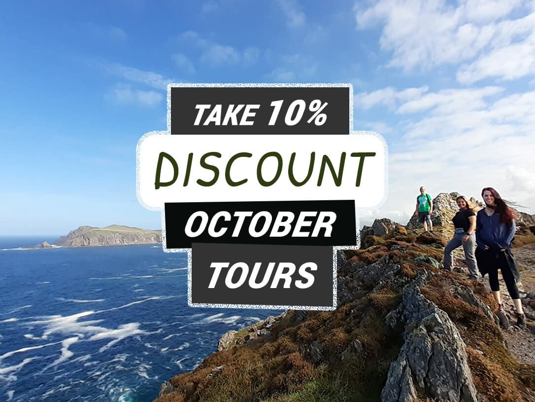 Take 10% Off All October Ireland Tours with a scenic landscape and tour group