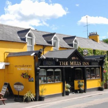 The exterior of the mills inn