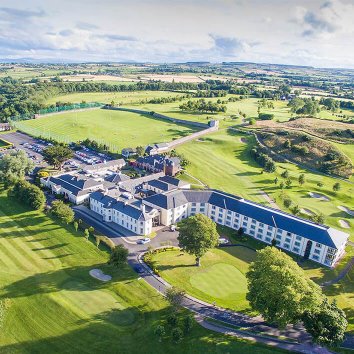Aerial shot of Roe Park Resort in Northern Ireland