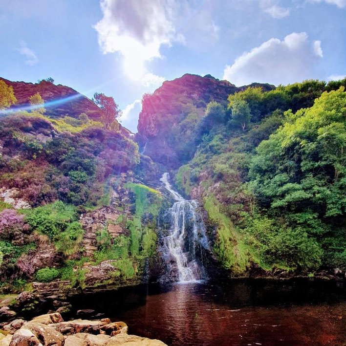 Assaranca Waterfall in Donegal, Ireland
