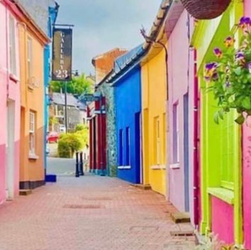 Colourful streets of Kinsale in Cork