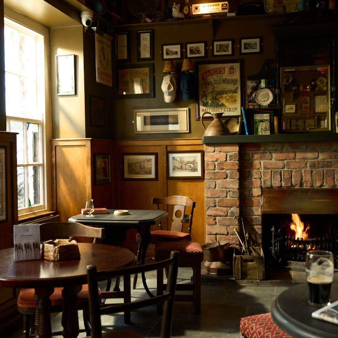 the interior of the restaurant at the harbourview hotel 