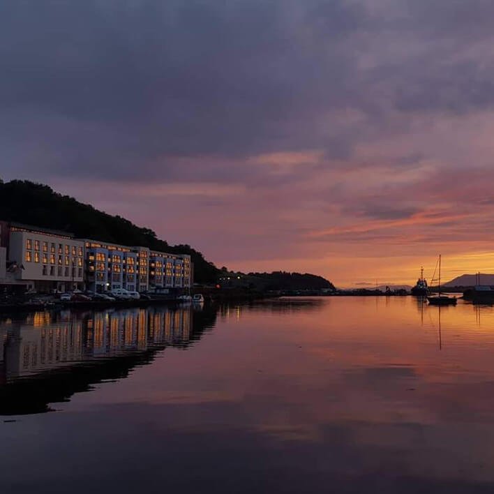 Sunset at the Maritime Hotel in Bantry, Cork