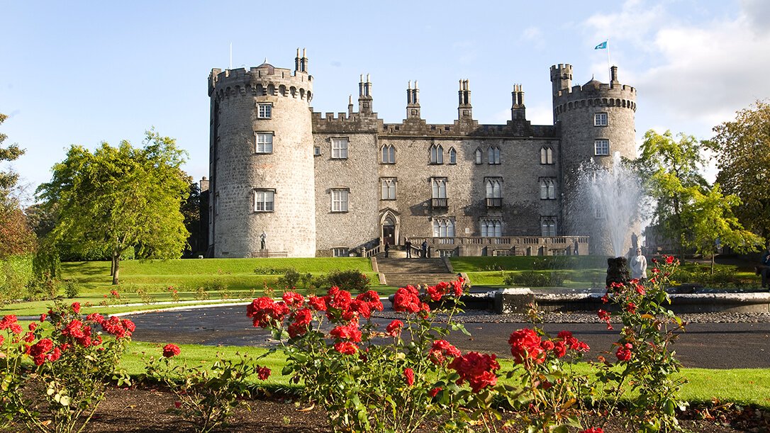 Kilkenny Castle and its grounds in Ireland