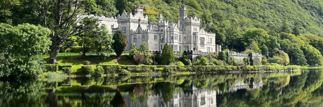 Kylemore Abbey, a scenic lakeside historic building in Ireland