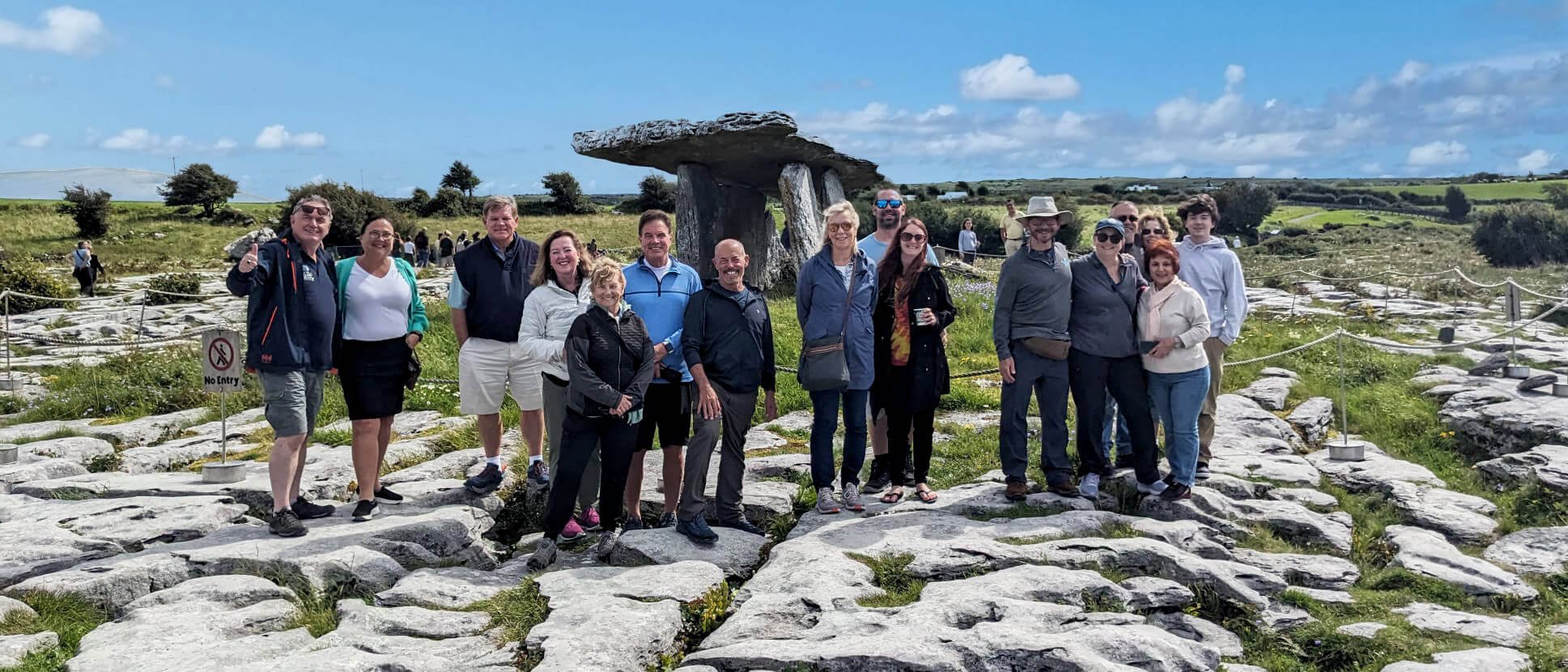 Happy group in The Burren, Ireland