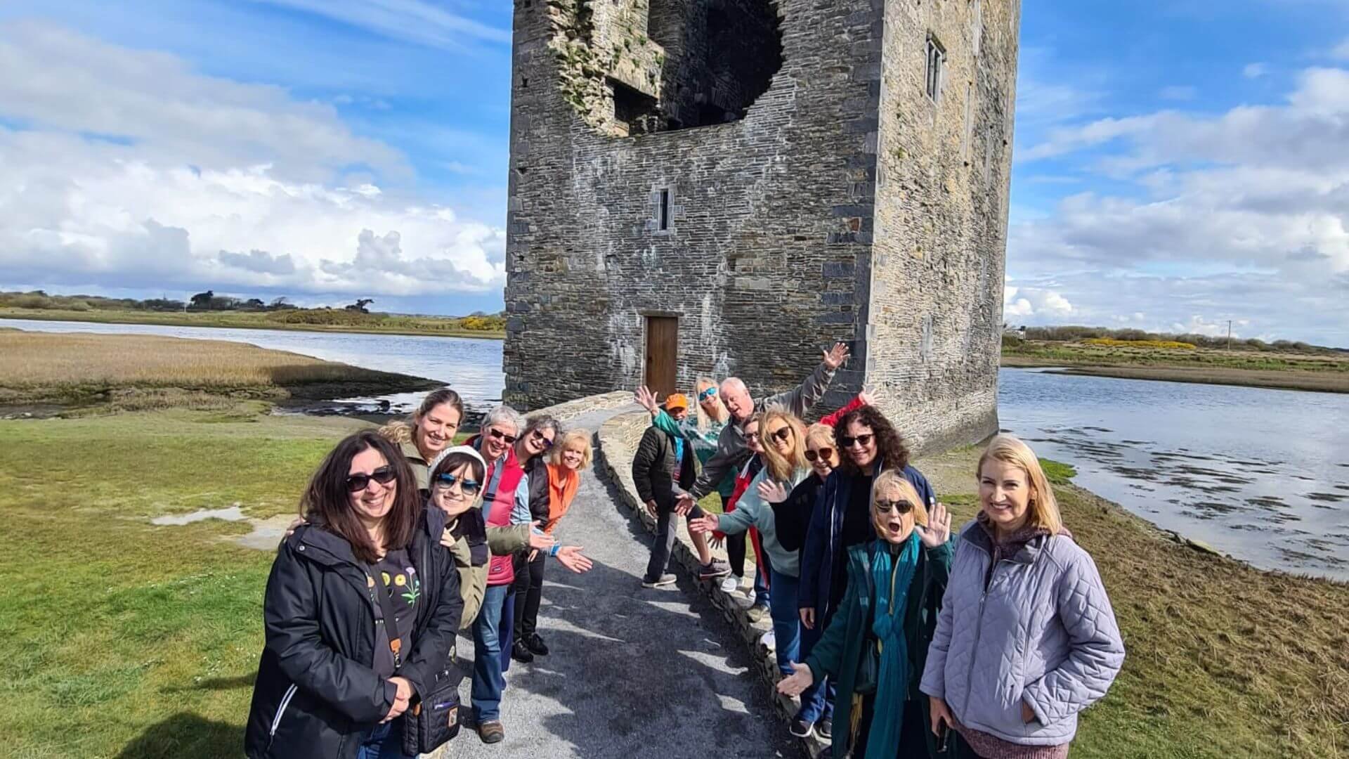 A group of guests at Carrigafoyle Castle