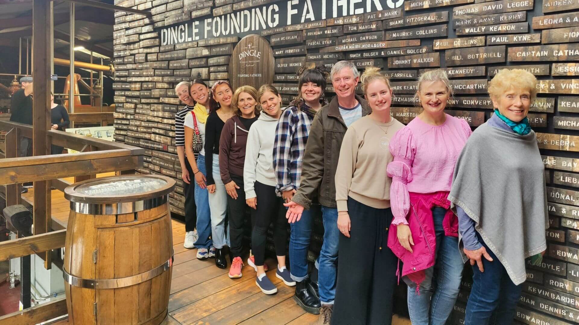 A group of ladies at the dingle distillery