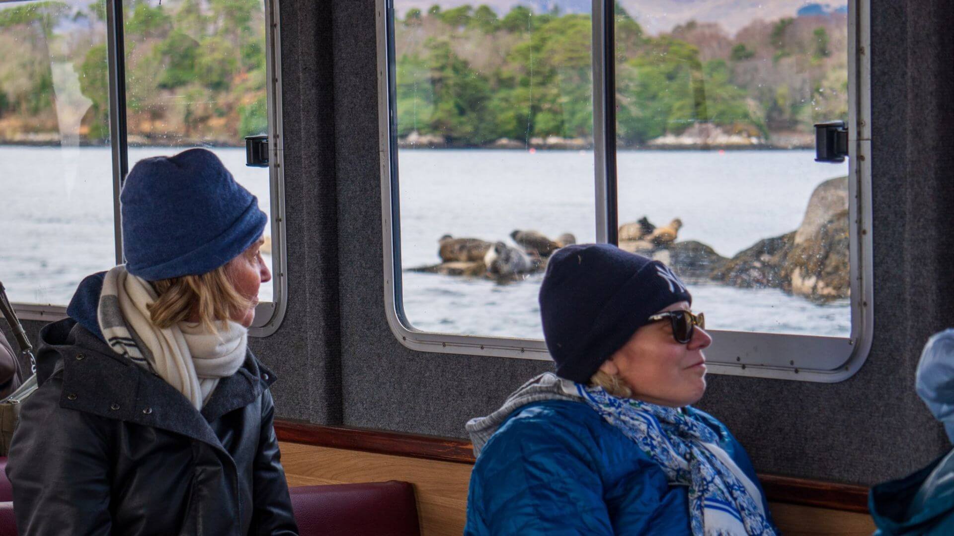 Two ladies on the garnish island boat trip