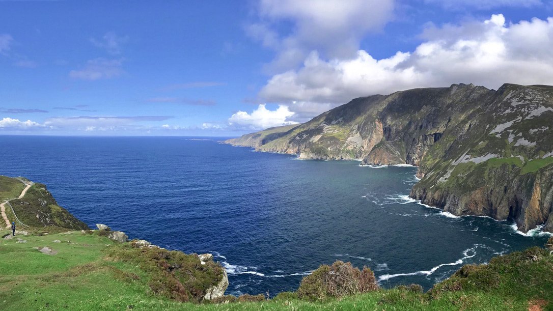 View over Slieve League cliffs in Donegal