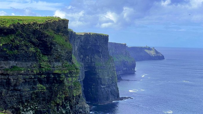 The spectacular Cliffs of Moher in Ireland during a 12 day tour