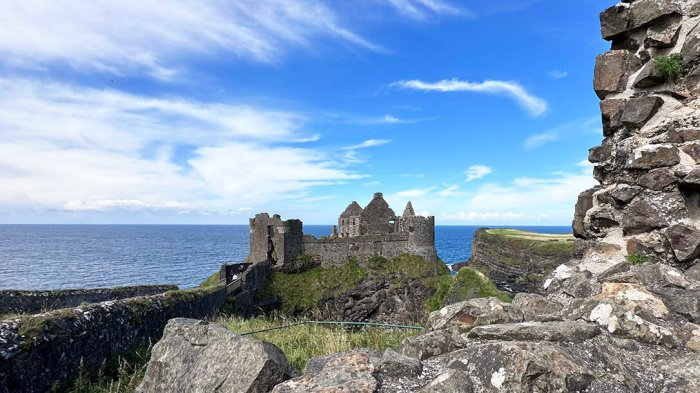 Dunluce Castle is perched right on the very edge of the Causeway Coast