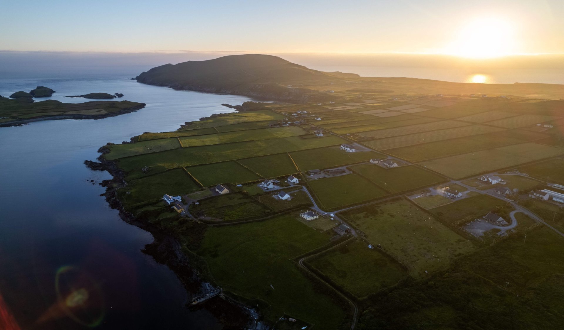 An aerial view of the kerry cliffs 