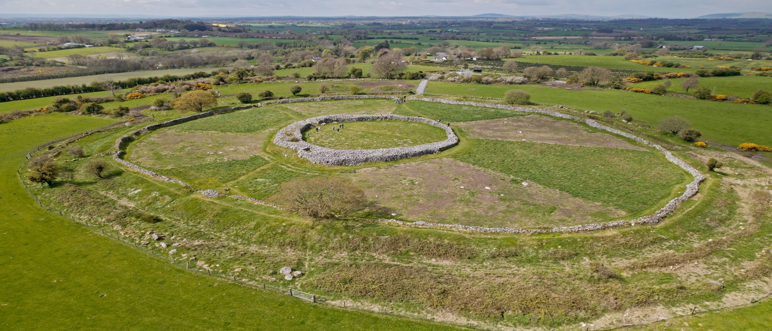 an aerial view of rathgall stone fort