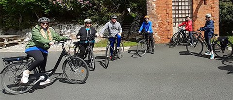 Group cycling on a 7 day Northern Ireland adventure tour