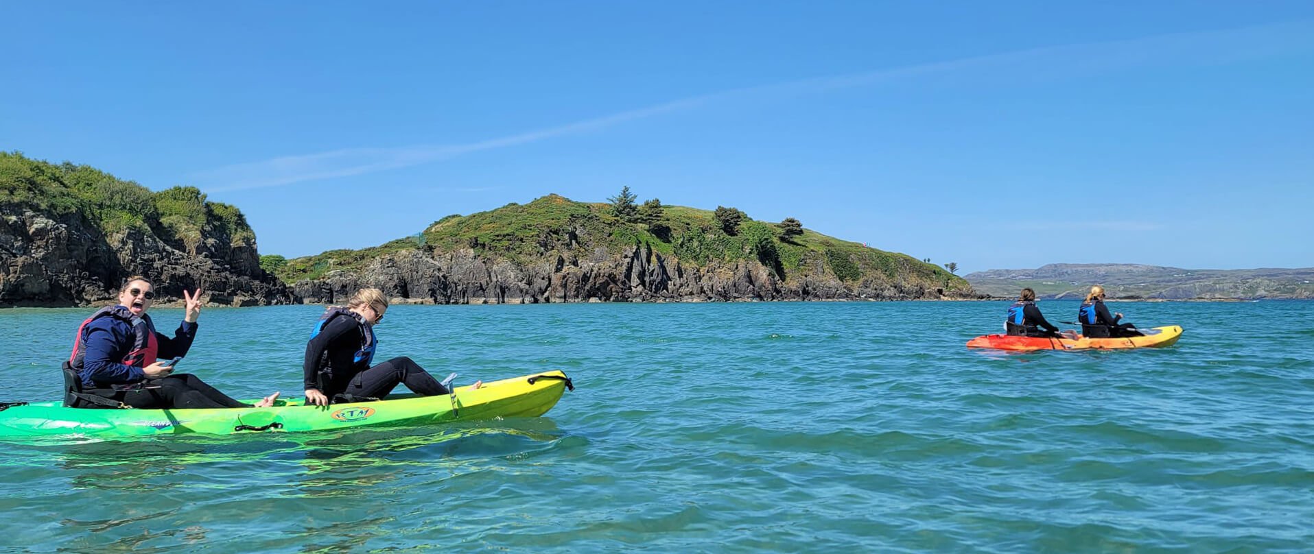 Kayaking group in Donegal, Ireland