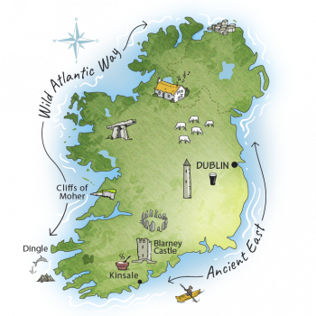 6 Day Ireland Food Tour Map