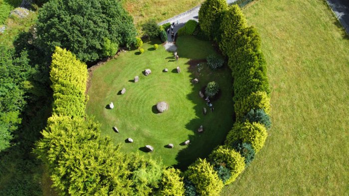 An arial shot of Kenmare stone circle