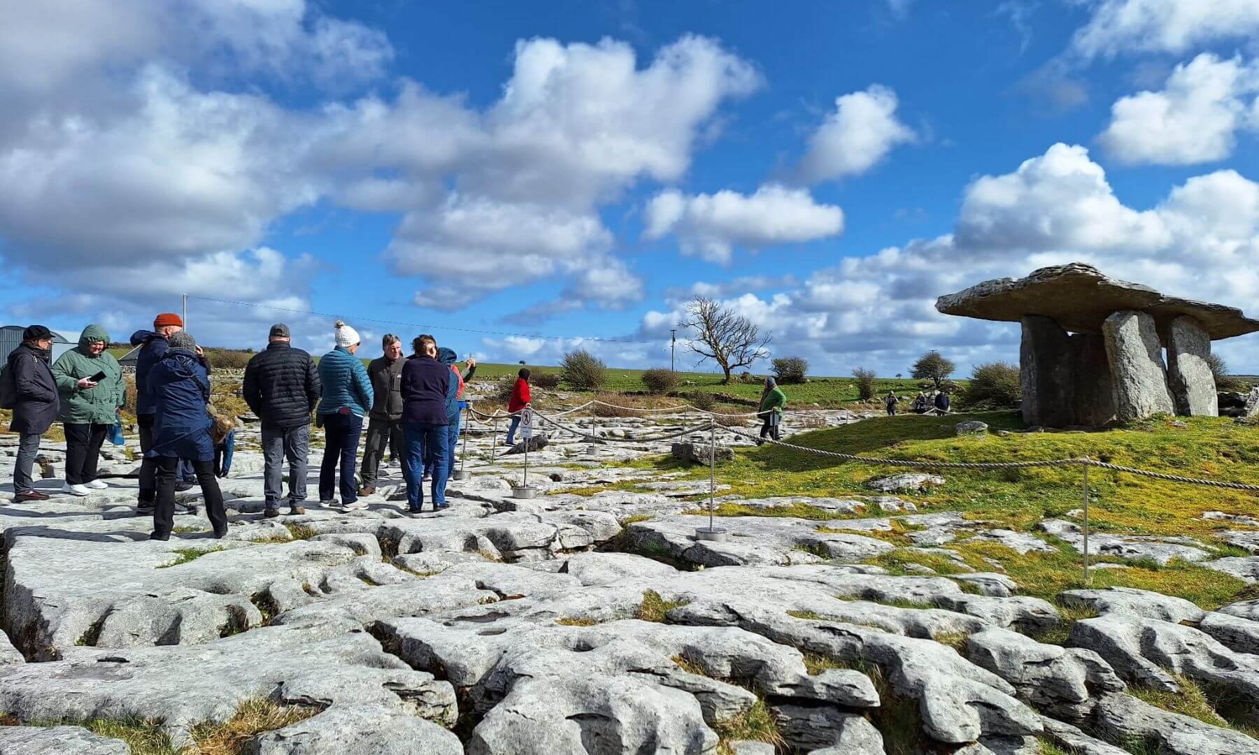 The poulnabrone dolmen in the burren national park