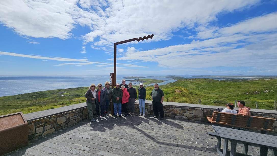 A group pf guests on the sky road in dingle