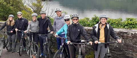 8 day tour group on bikes in Ireland