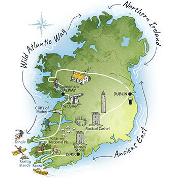 Map of ireland itinerary 8 days