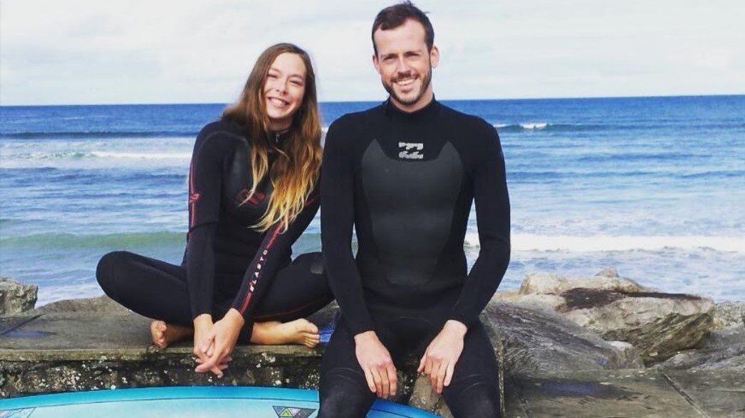 Surfers on the wild Atlantic way