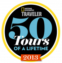 National Geographic Traveler Magazine 50 Tours of a Lifetime 2013 badge