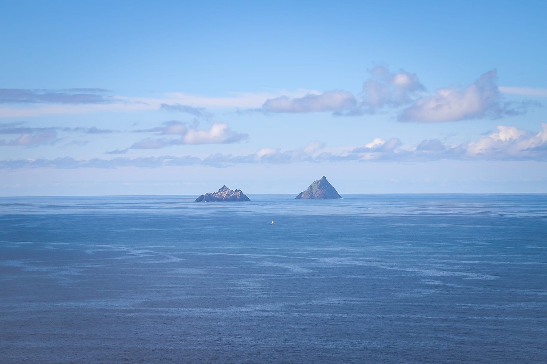 Our favourite islands off the coast of Ireland. Skellig Islands in the distance