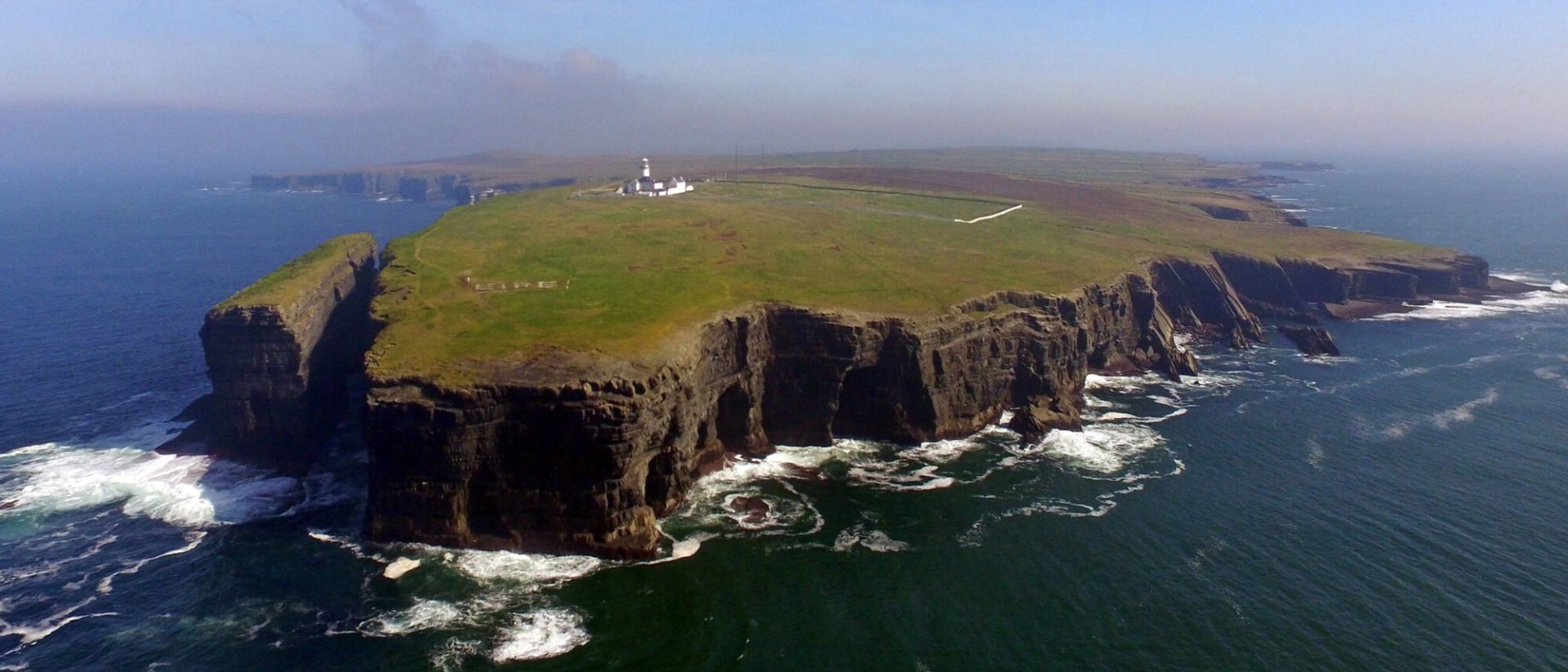 Aerial view of Loop Head in Ireland
