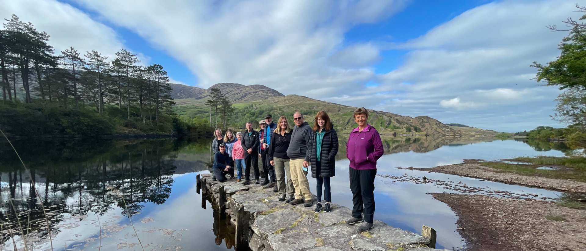 Tour group in Connemara in Ireland