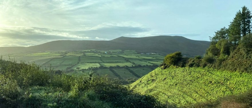Green valley in Ireland