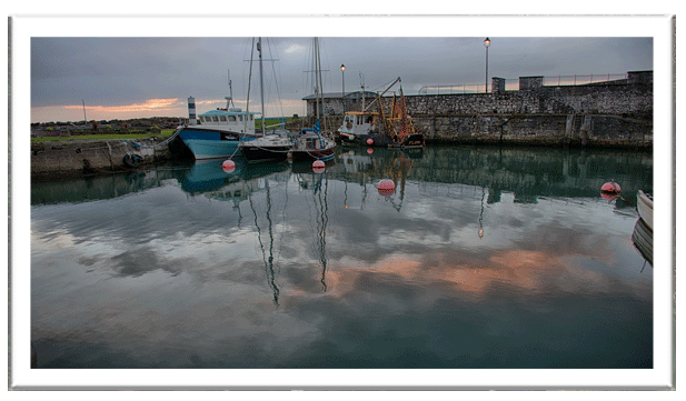 antrim coastline - carnlough harbour