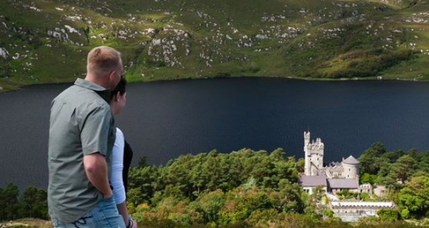 Views of Glenveagh Castle and lake