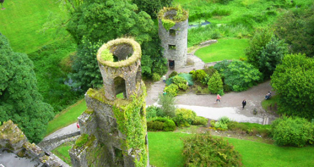 Looking down from Blarney Castle - Irish Castle Ruins
