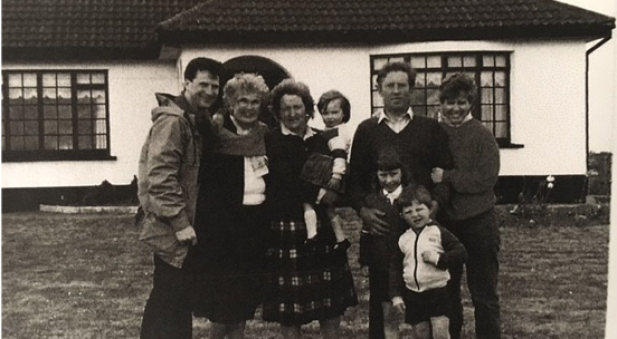 Old photo outside the Ryan household