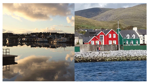 Beautiful Dingle Harbour at sunset..and during the day