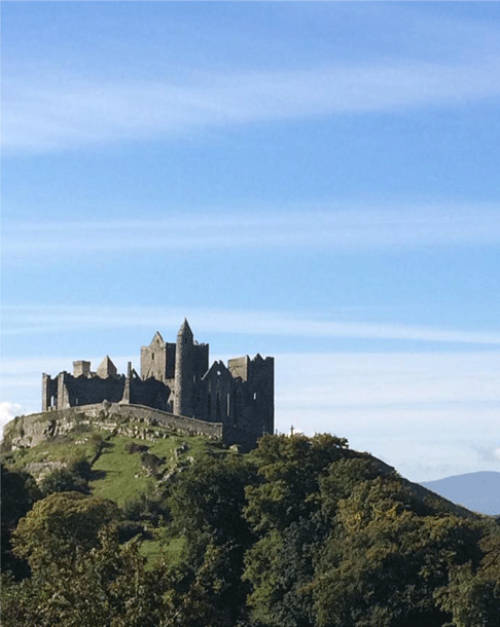 Approach to the incredible Rock of Cashel