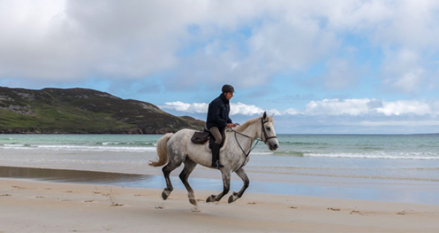 Horse riding on Dunfanaghy beach