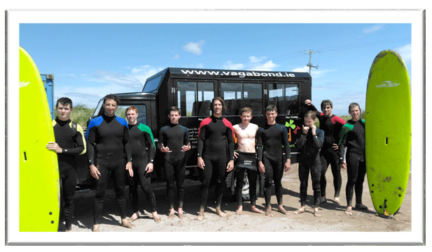 The Boston Crew ready to go surfing on Castlegregory