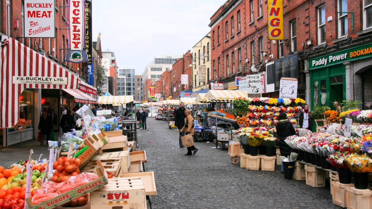 Moore Street market in Dublin